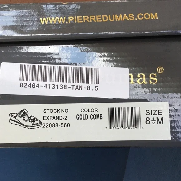 Pierre Dumas Women's Double Buckle Sandals NIB - Picture 7 of 7